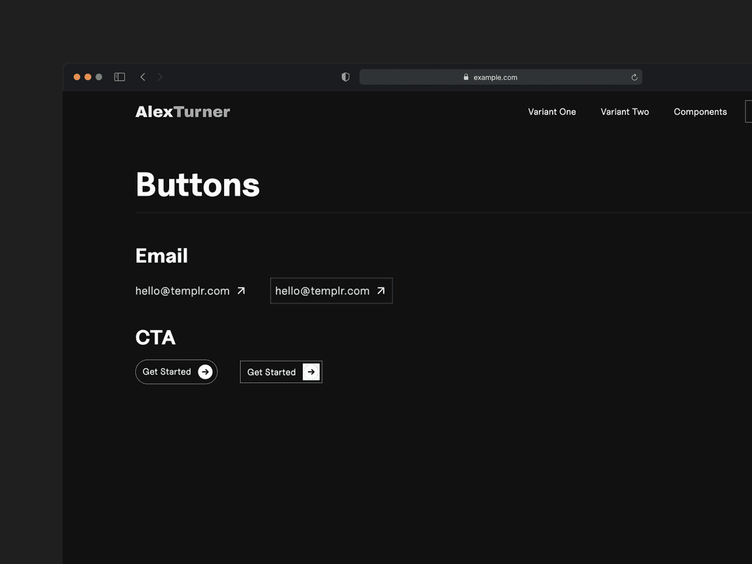 A collection of interactive buttons styled with different design variations