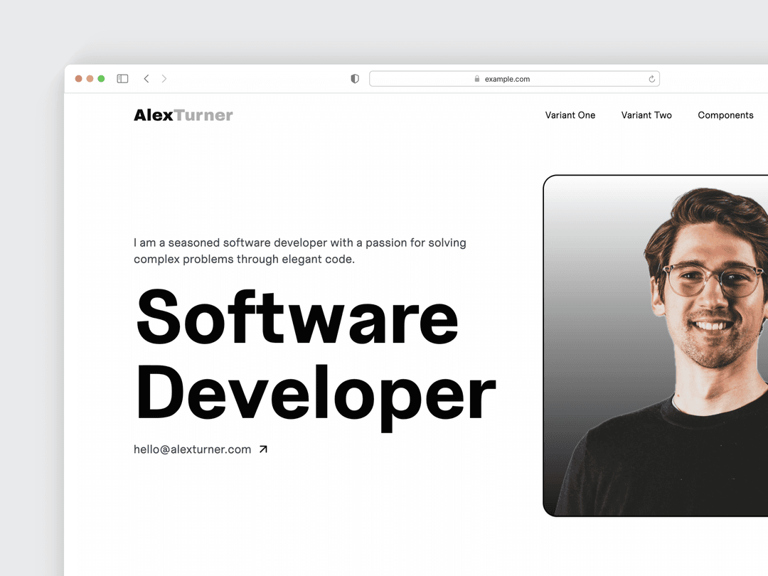 A visually engaging hero section with a modern UI design